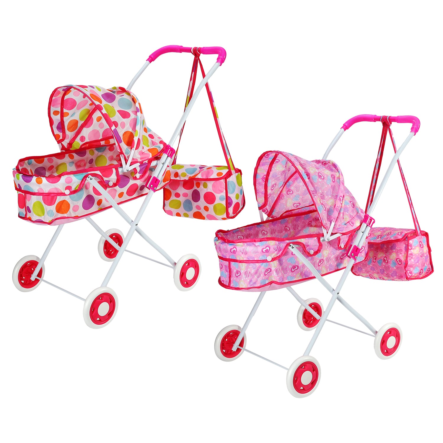 TU GIOCHI - Carrozzina Noemi con borsa per Bambole – Passeggino Giocattolo per Bambini